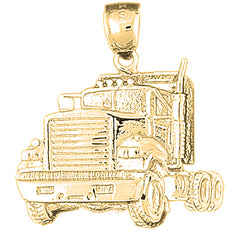 Yellow Gold-plated Silver Truck Pendant