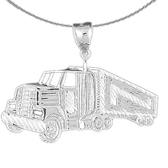 Sterling Silver Truck Pendant (Rhodium or Yellow Gold-plated)