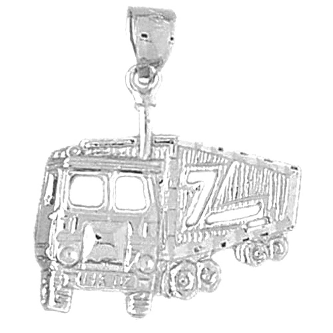 Sterling Silver Truck Pendant