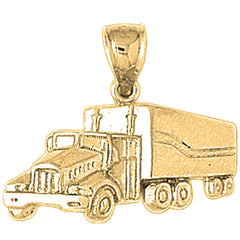 Yellow Gold-plated Silver Truck Pendant