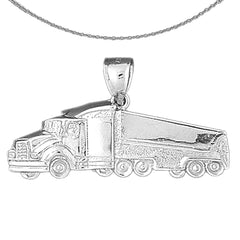 Sterling Silver Truck Pendant (Rhodium or Yellow Gold-plated)