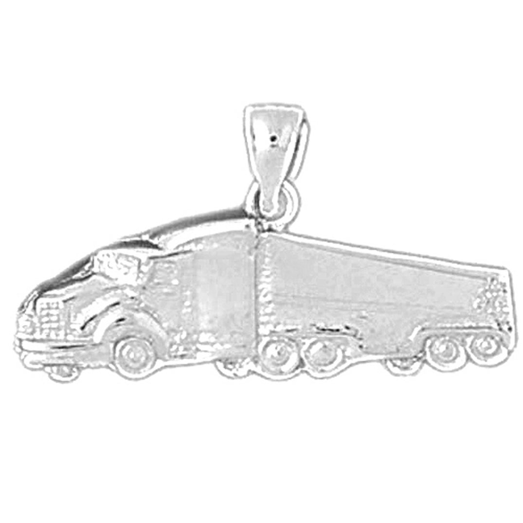 Sterling Silver Truck Pendant