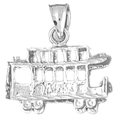 Sterling Silver 3D Trolly Pendant