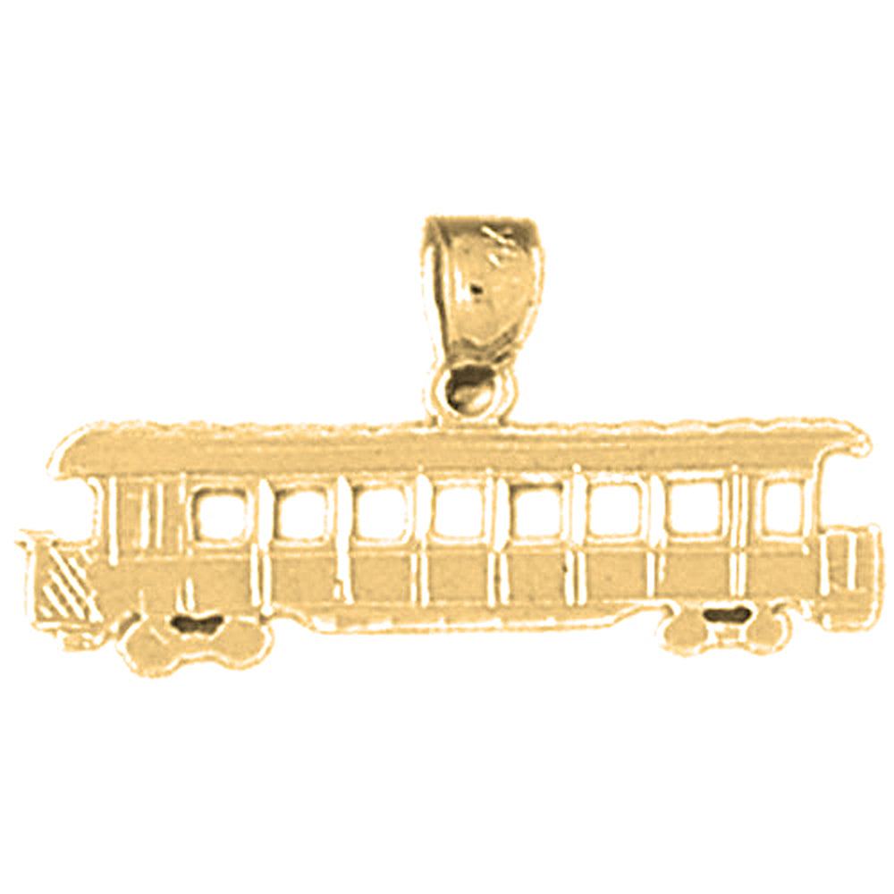 Yellow Gold-plated Silver Trolly Pendant