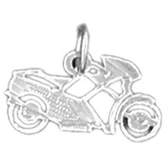 Sterling Silver Motorcycle Pendant