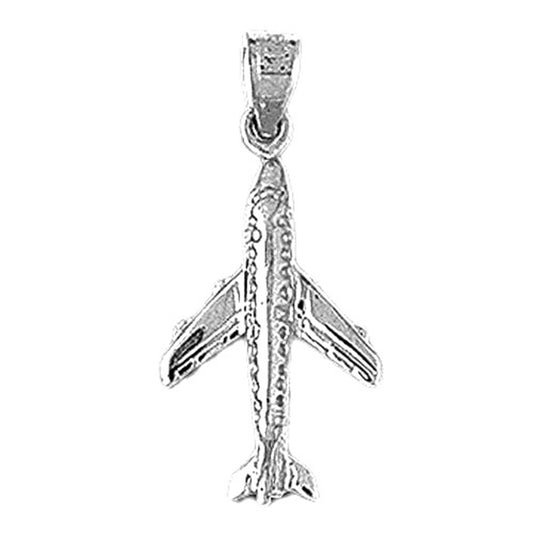 14K or 18K Gold 3D Airplane Pendant
