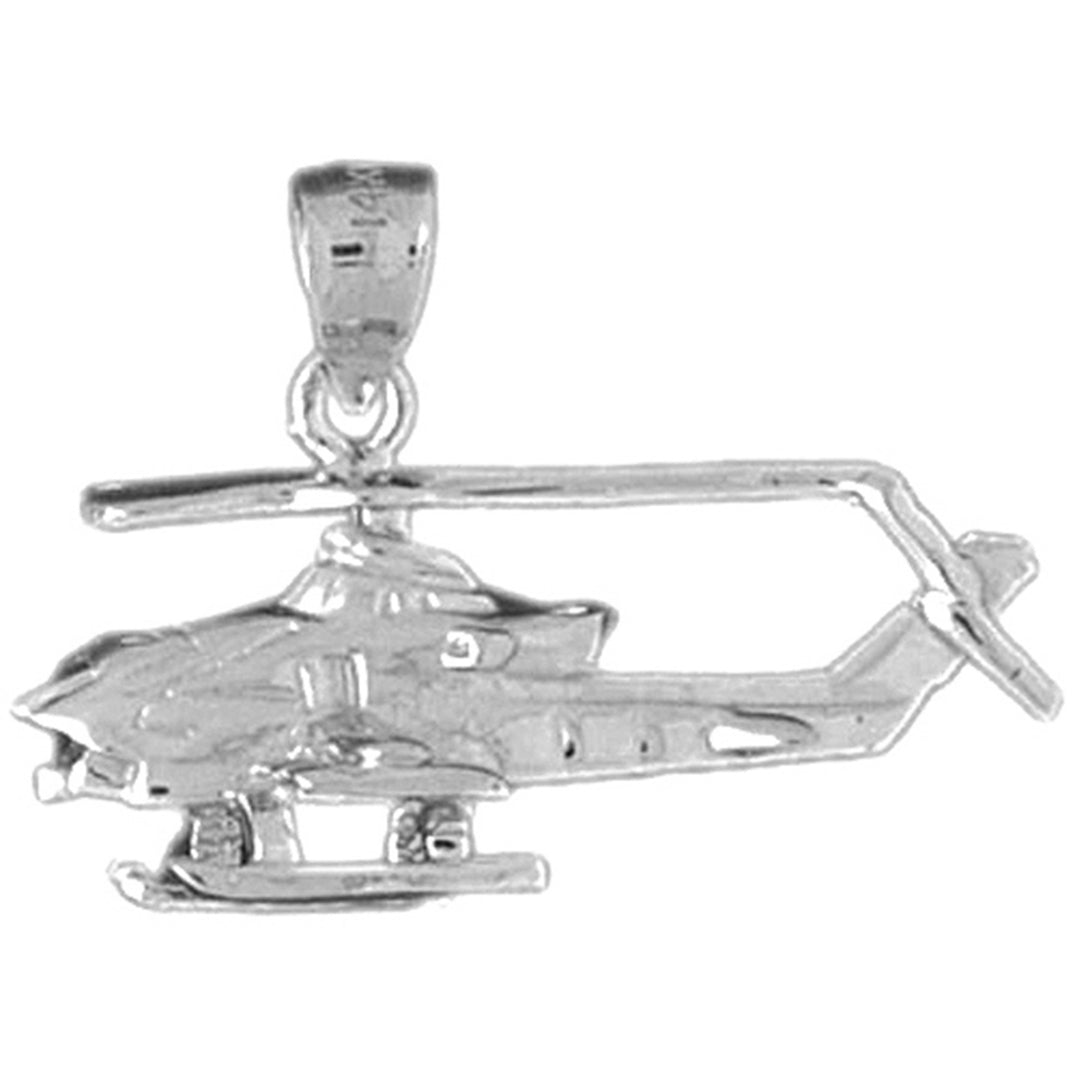 Sterling Silver Helicopter Pendant