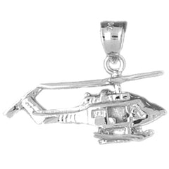 Sterling Silver Helicopter Pendant
