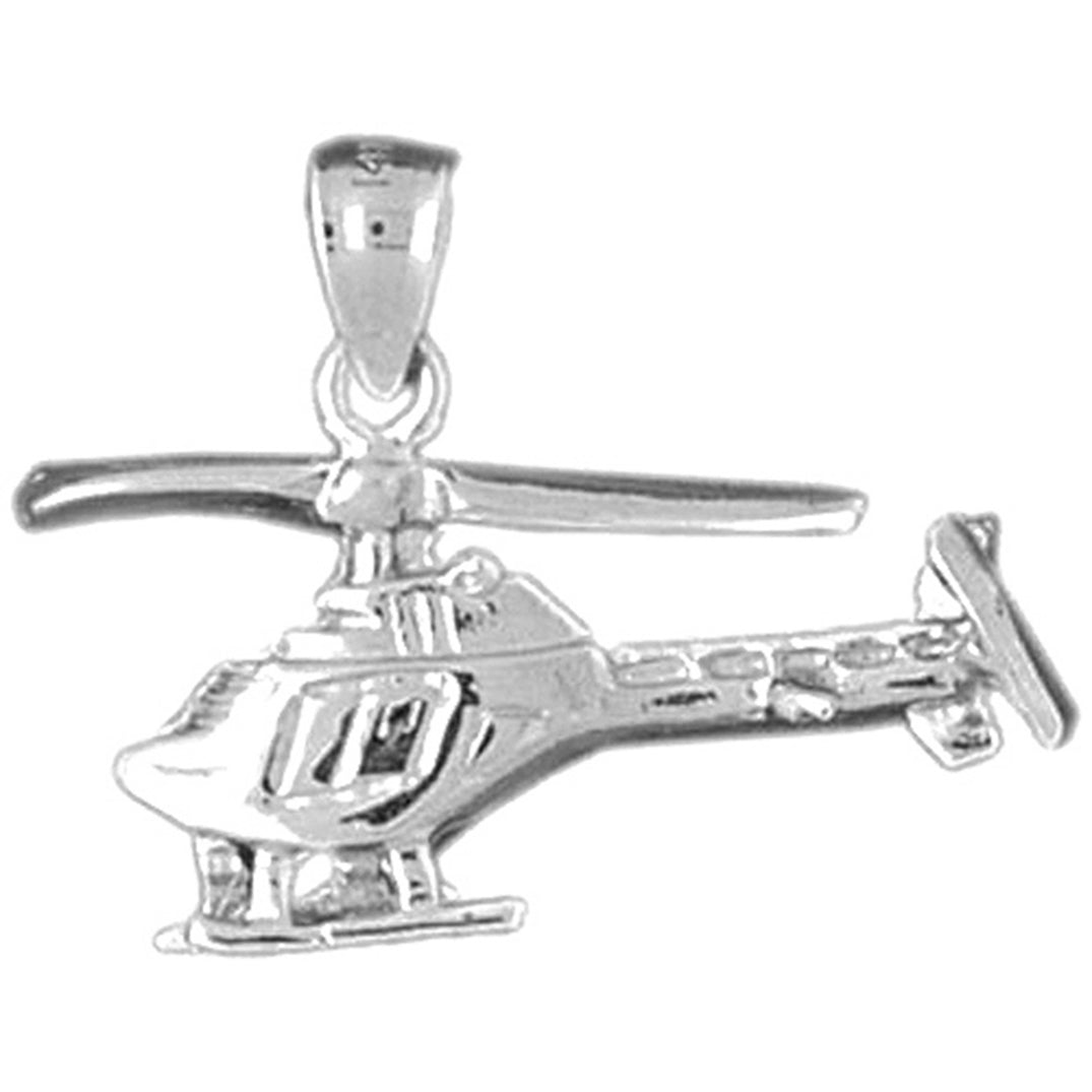 Sterling Silver Helicopter Pendant