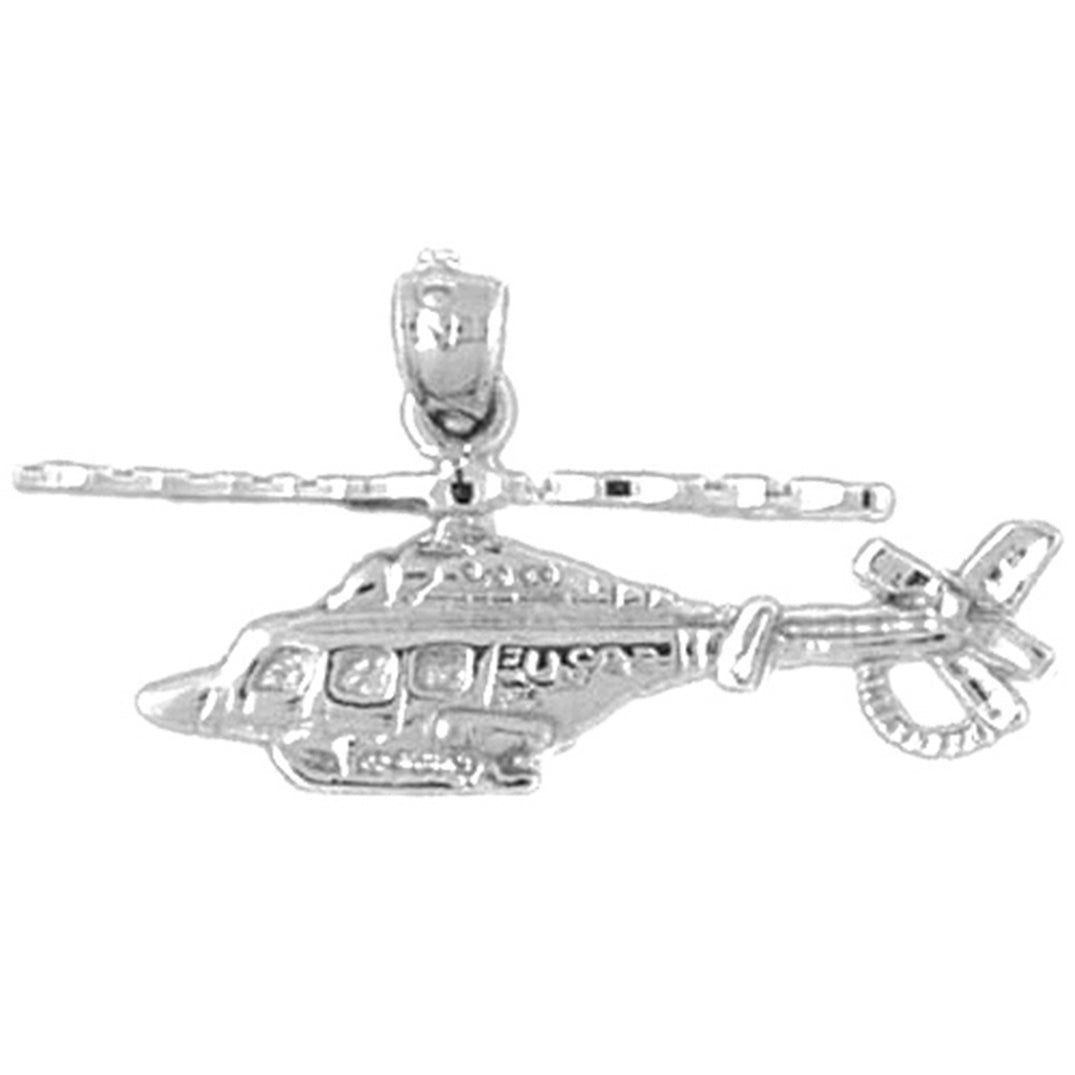 Sterling Silver Helicopter Pendant