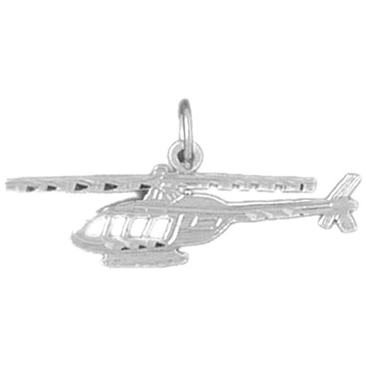 Sterling Silver Helicopter Pendant