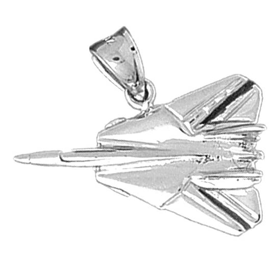 Sterling Silver Airplane Pendant