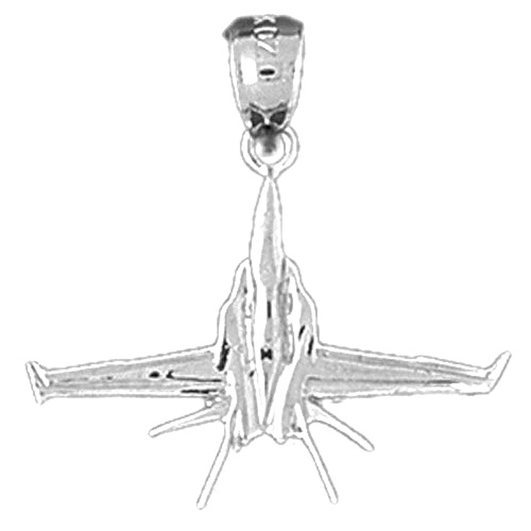 Sterling Silver Airplane Pendant