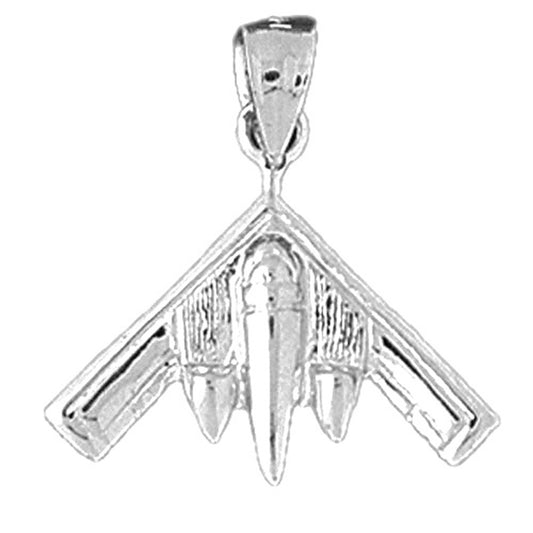 Sterling Silver Airplane Pendant