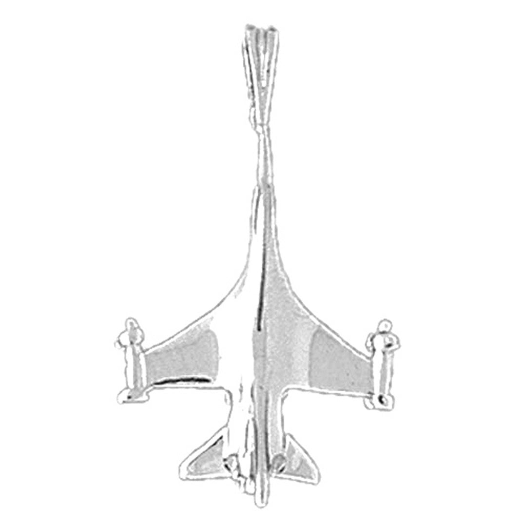 Sterling Silver Airplane Pendant