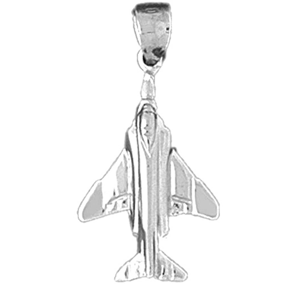 Sterling Silver Airplane Pendant