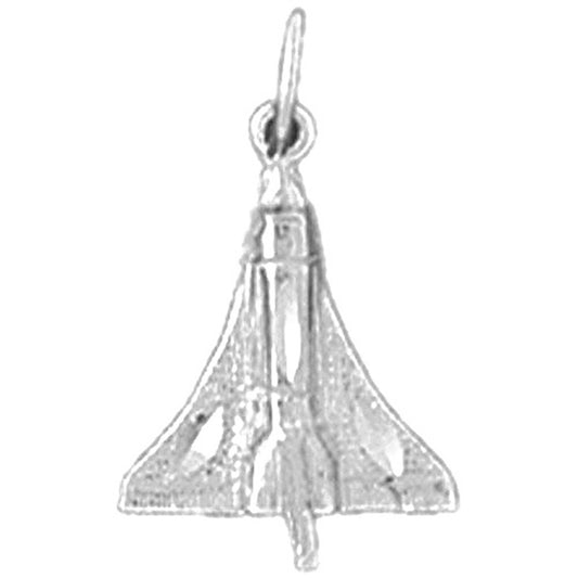 Sterling Silver Space Shuttle Pendant