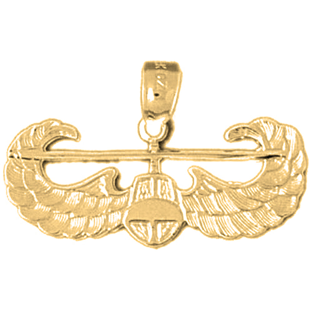Yellow Gold-plated Silver United States Air Force Pendant