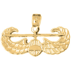 Yellow Gold-plated Silver United States Air Force Pendant