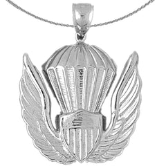 Anhänger der US Air Force aus Sterlingsilber (rhodiniert oder gelbvergoldet)