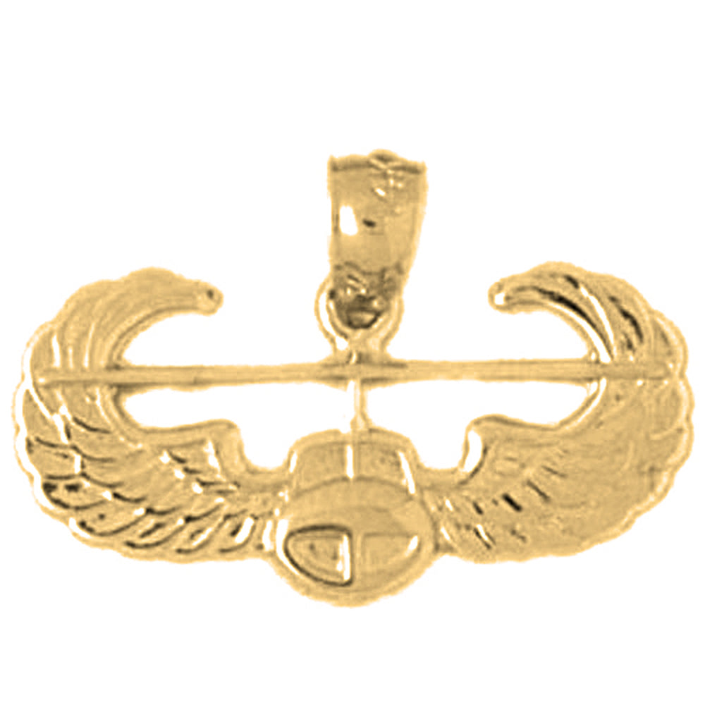Yellow Gold-plated Silver United States Air Force Pendant