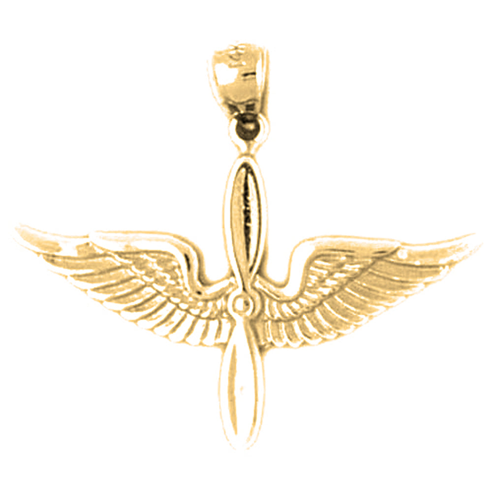 Yellow Gold-plated Silver Us Air Force Pendant