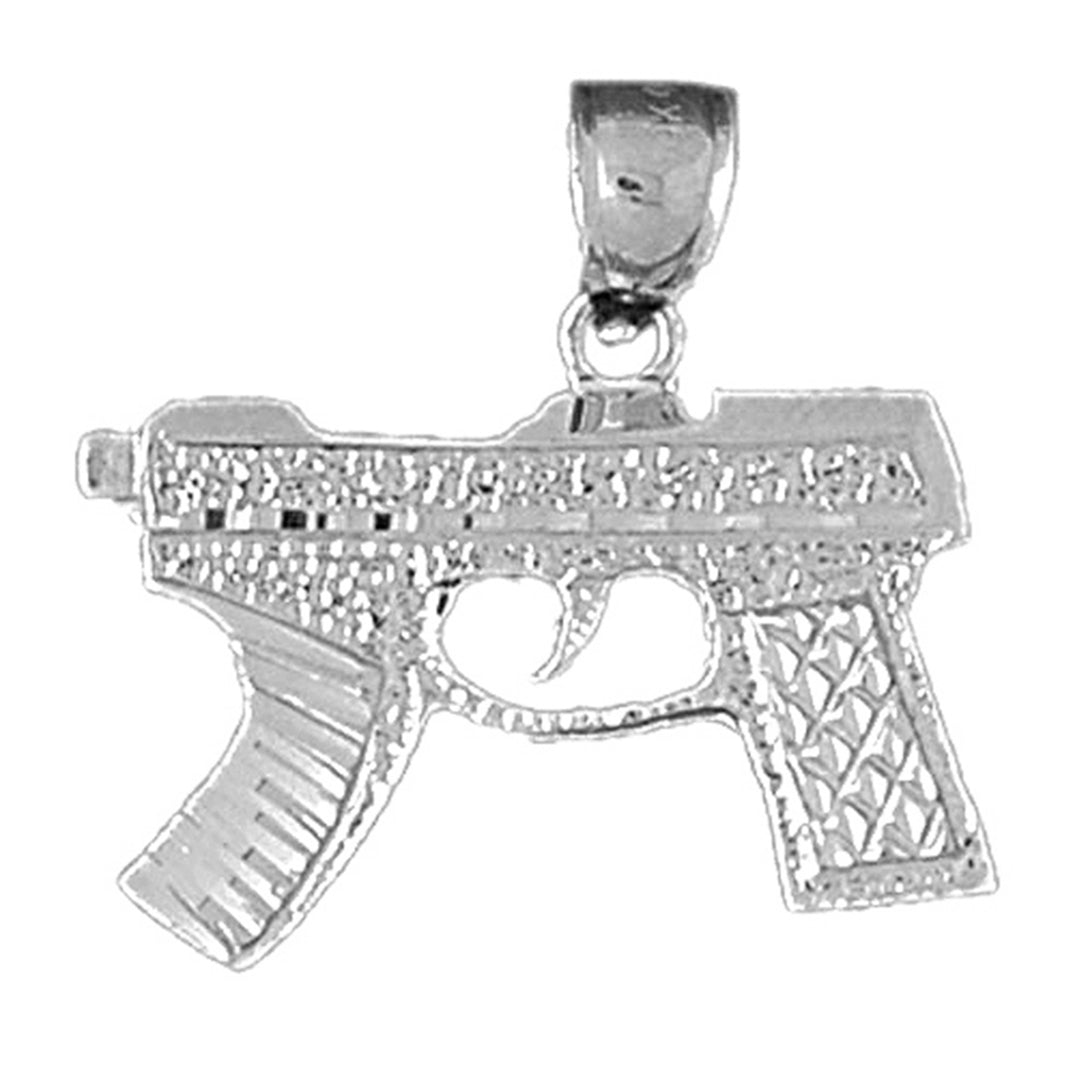 Sterling Silver Oozie Gun Pendant