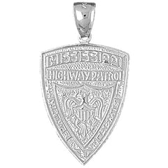 Sterling Silver Mississippi Highway Patrol Pendant