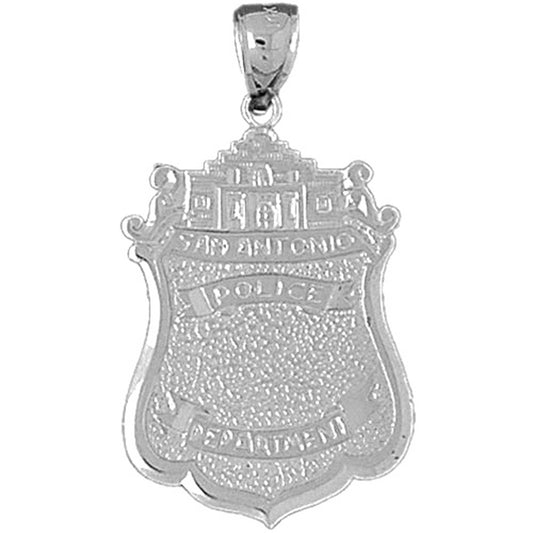 Sterling Silver San Antonio Police Pendant