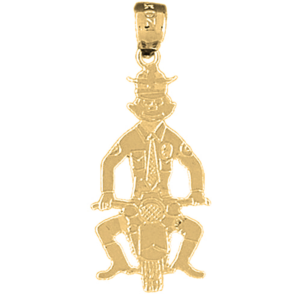 Yellow Gold-plated Silver Dolphin Pendant