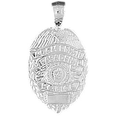 Sterling Silver Pasadena Police Pendant