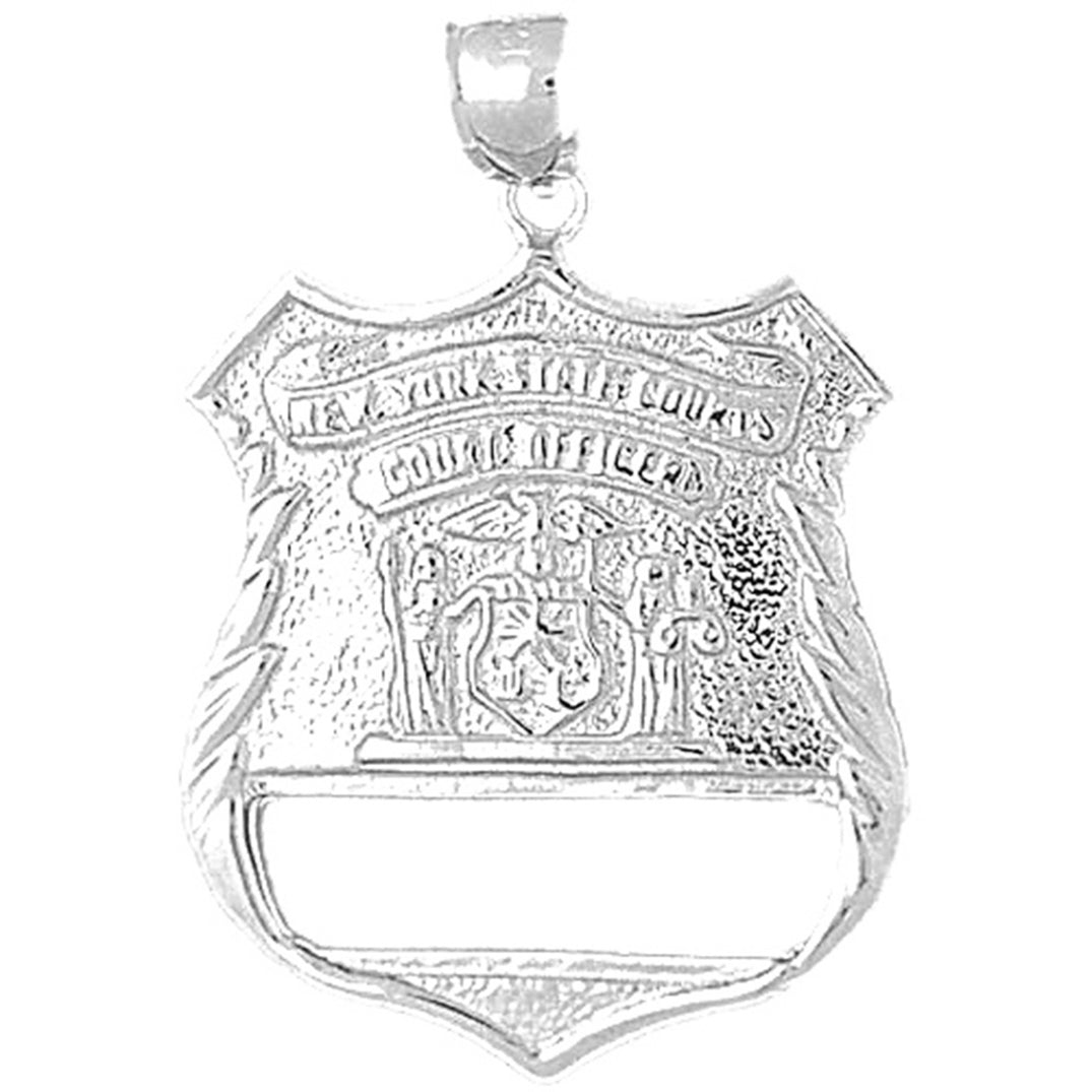 Sterling Silver New York Police Pendant