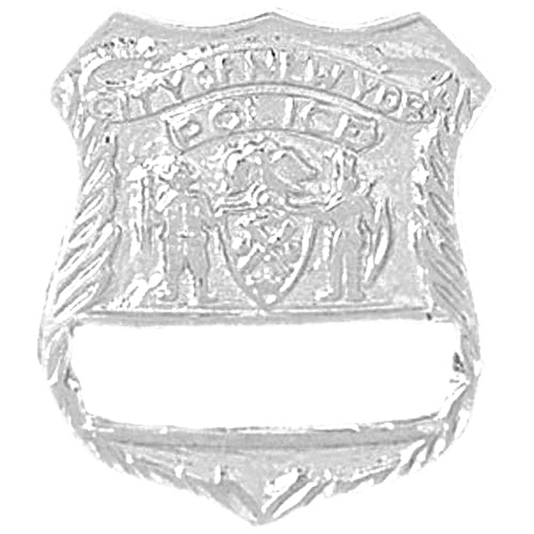 Sterling Silver New York Police Pendant