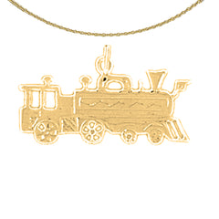 Sterling Silver Firemans Ladder Pendant (Rhodium or Yellow Gold-plated)