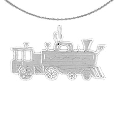 Sterling Silver Firemans Ladder Pendant (Rhodium or Yellow Gold-plated)