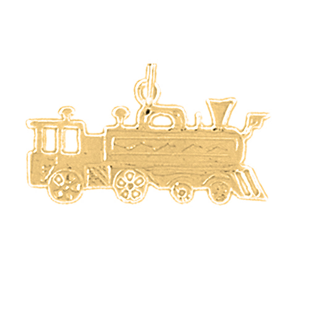 Yellow Gold-plated Silver Firemans Ladder Pendant