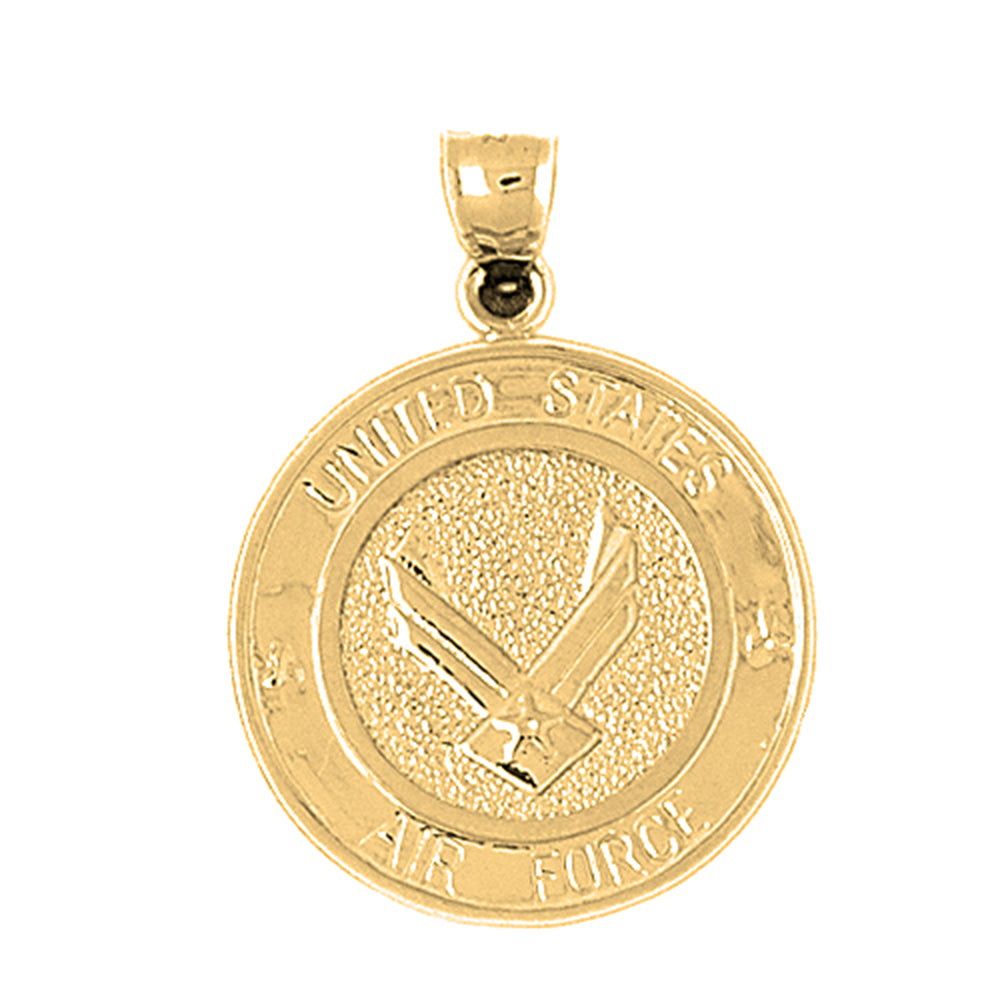 Yellow Gold-plated Silver United States Air Force Pendant