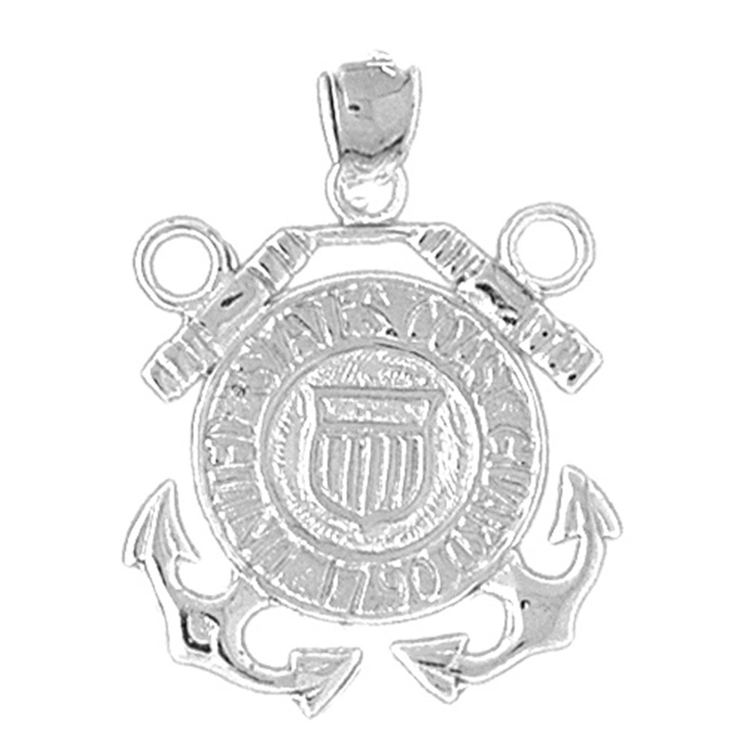 Sterling Silver United States Navy Logo Pendant