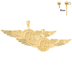 14K or 18K Gold United States Navy Earrings