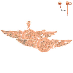 14K or 18K Gold United States Navy Earrings