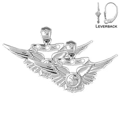 14K or 18K Gold United States Navy Earrings