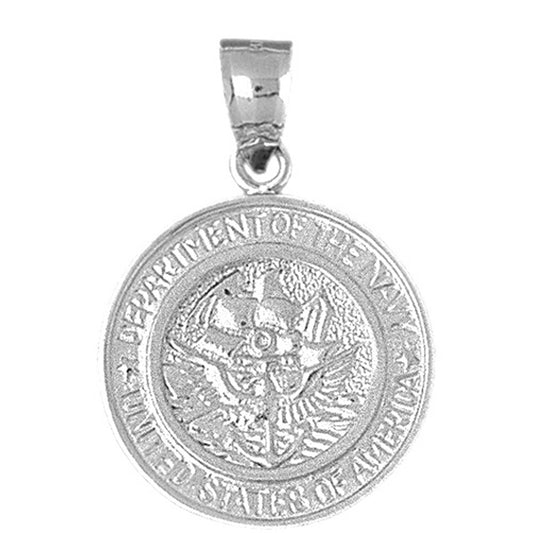 Sterling Silver United States Navy Pendant