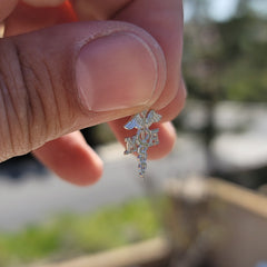 Sterling Silver M.A. Medical Assistant Pendant (Rhodium or Yellow Gold-plated)