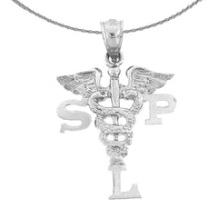 Sterling Silver Spl Surgical Planning Laboratory Pendant (Rhodium or Yellow Gold-plated)
