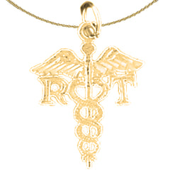 Sterling Silver Rt Pendant (Rhodium or Yellow Gold-plated)