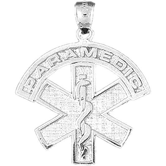 Sterling Silver Medical Alert Cadeusus Pendant