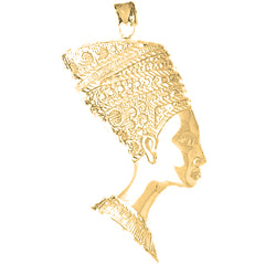 Yellow Gold-plated Silver Nefertiti Pendant