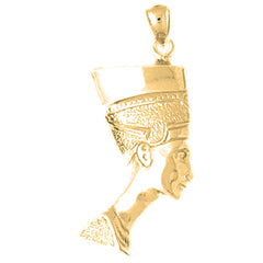 Yellow Gold-plated Silver Nefertiti Pendant