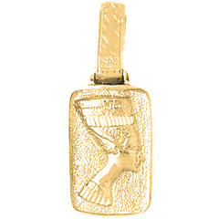 Yellow Gold-plated Silver Nefertiti Pendant
