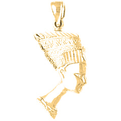 Yellow Gold-plated Silver Nefertiti Pendant